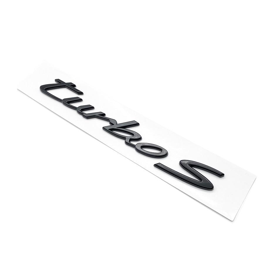 AAXN1 New Handwritting Style TURBO S 3D Metal Letter Emblem Sticker ABS Car Side Fender Trunk Rear Badge Decal Accessories TURBO S
