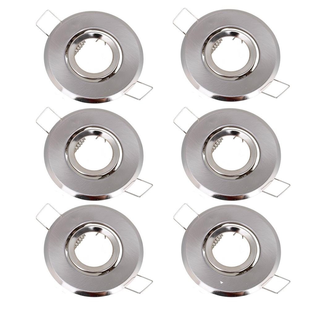 10-2Pcs MR11 Silver Dia 70mm Polished Chrome Fixture Lamp Holders Ceiling Spot Downlights Fitting