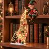 Bookshelf Edge Lighting – Christmas Decor LED Strip Lights for Shelves, Warm White Holiday Accent Lamp