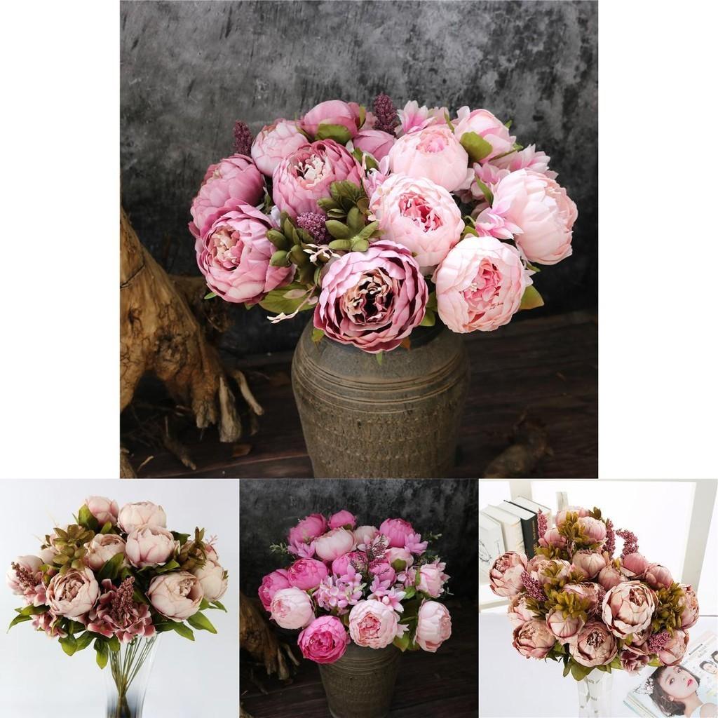 Silk Peony Flowers For Lasting Home And Party Decorative Touches**