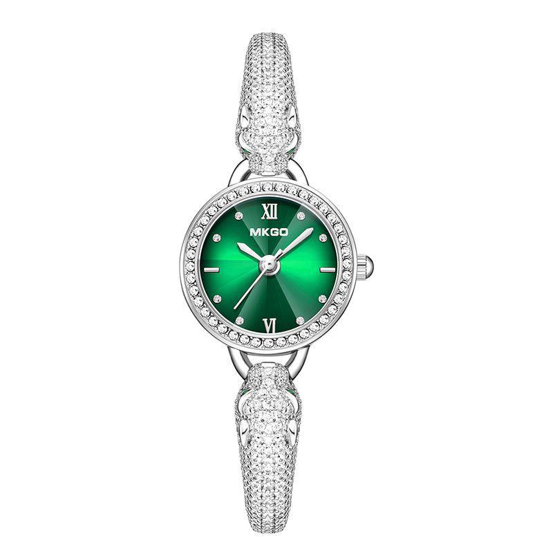 UTHAI L30 Nowy Damski Zegarek Kwarcowy Modny Wzór Głowa Leoparda Wodoodporny Bransoletka Lekki Luksus Inkrustowany Błyszcząca Biżuteria Pełen Diamentów