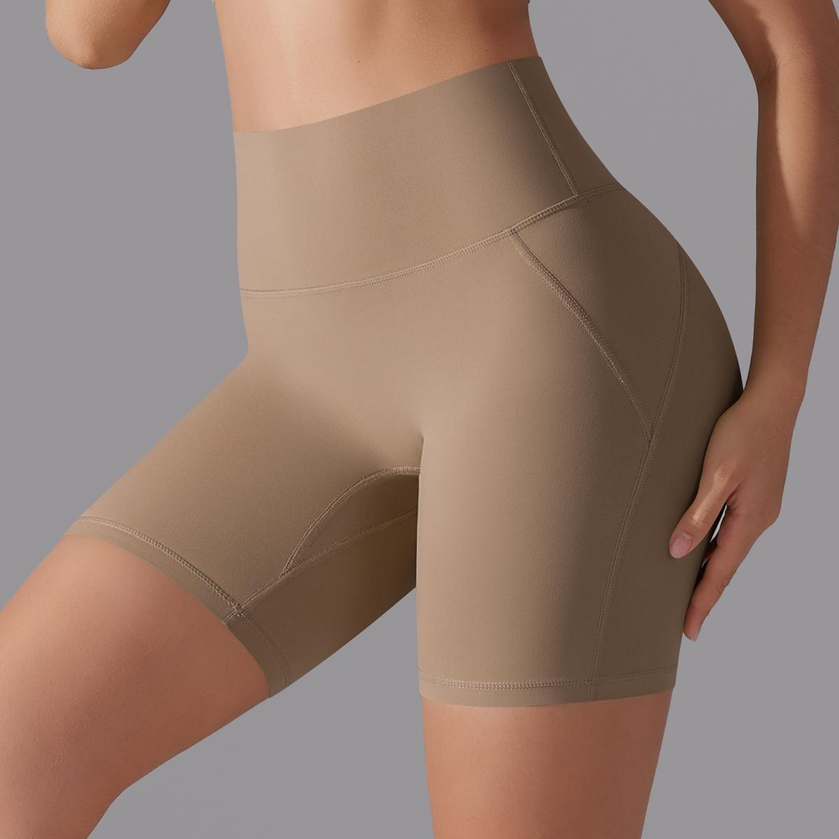 

Auroth Спортивные шорты для поднятия бедер Женские эластичные шорты для фитнеса и йоги Тренажерный зал Бег Персиковые шорты на бедрах XL какао