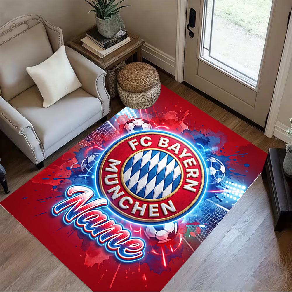Bayern Munich Fan Artwork Floor Mat Perfect for Game Room Dining Room Outdoor Living Rooms Antislip Carpet Office Home Decor Gift for Festivals