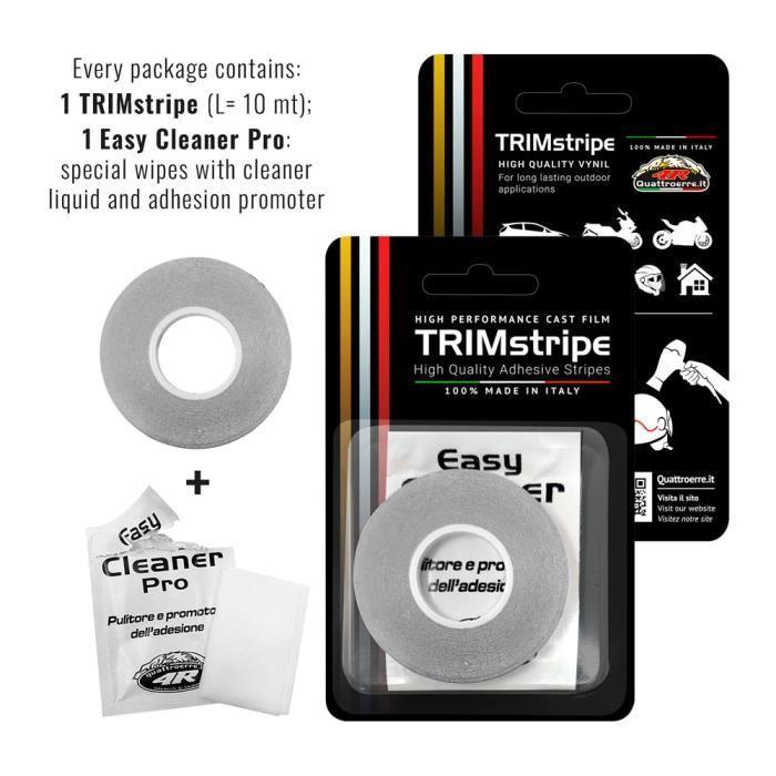 Bandes Adhésives - Trim Stripes - Noir - 5 mm x 10 mt - Thermoformable - Résistant aux intempéries