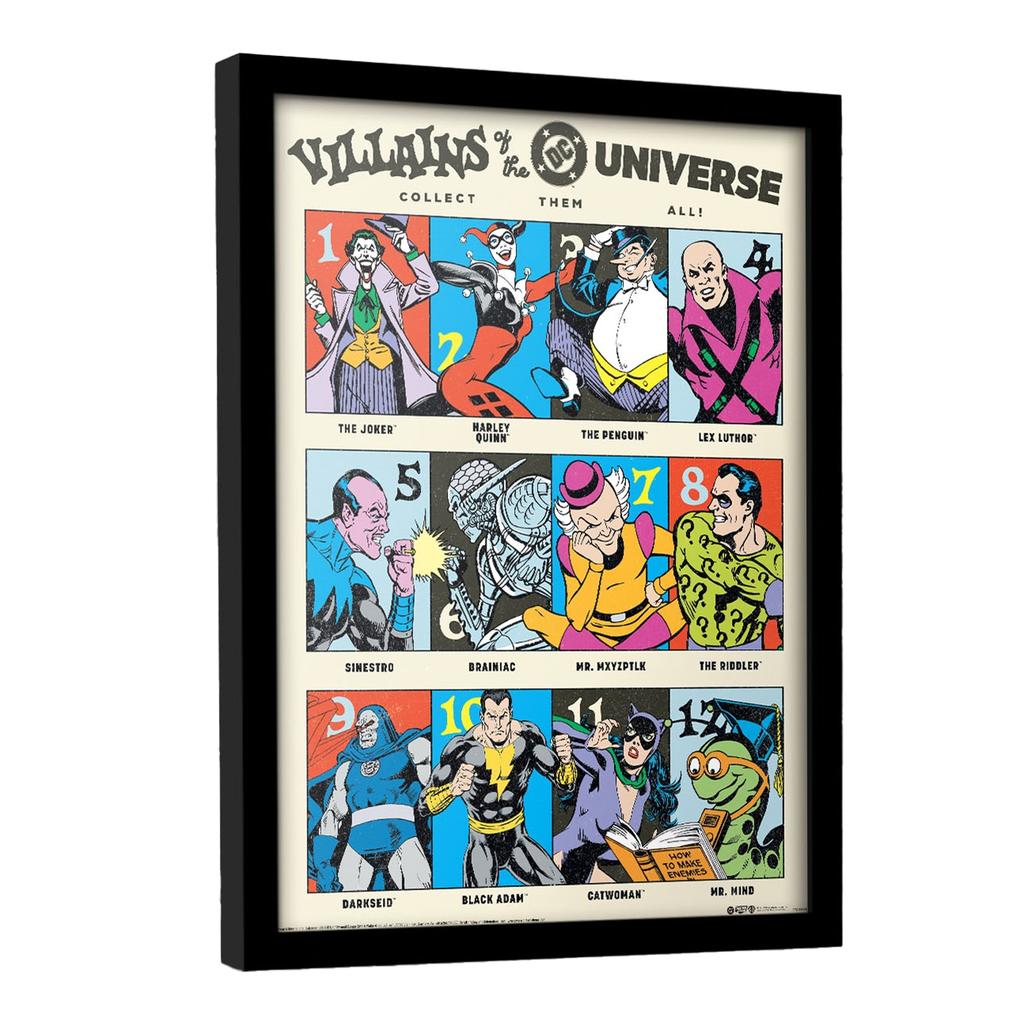 DC Comics Villains Of The Universe Framed Poster