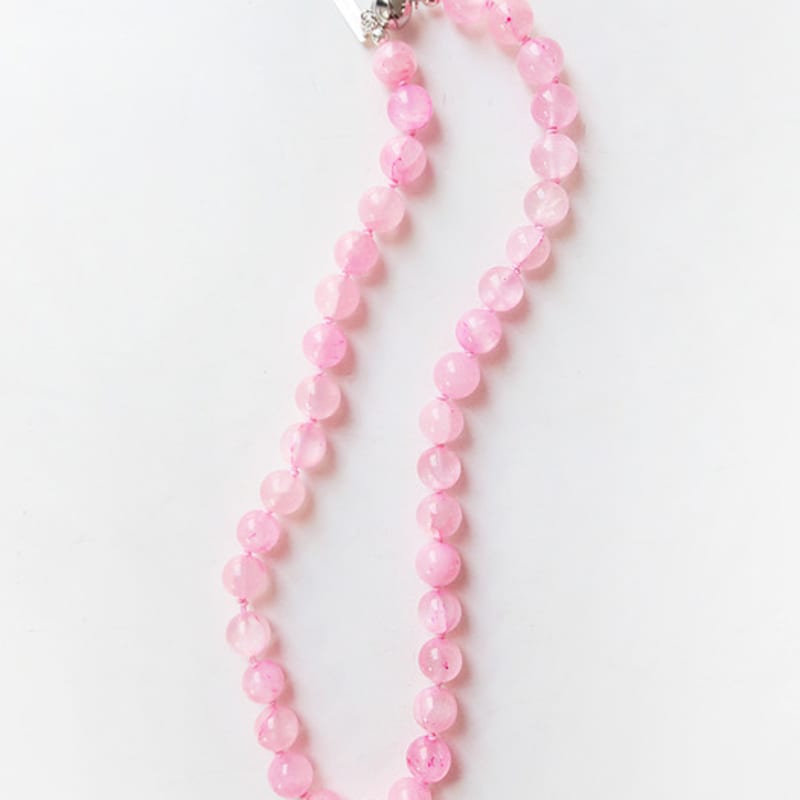 

August Harmony Pink Lemonade Gem Knot Necklace / 10mm One