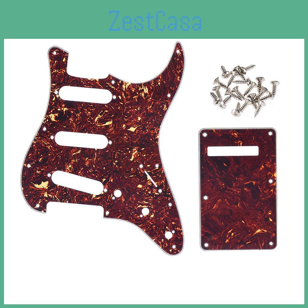Tortoise Red Guitar Guard Pick Back Plate With 20pcs Screws For Stratocaster Strat Style Electric