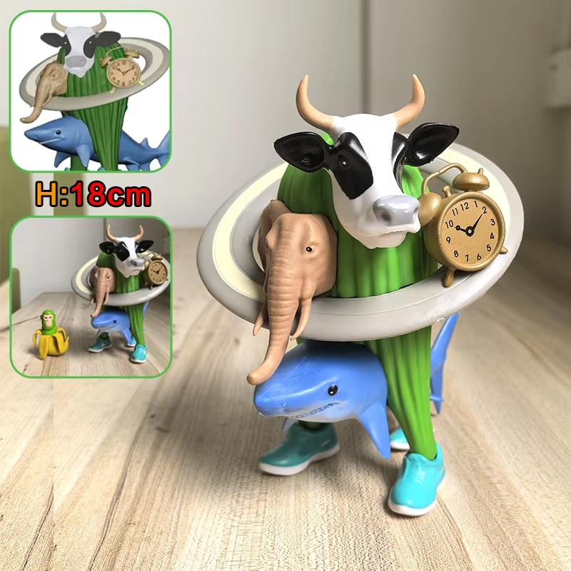 LEUK Tung Tung Tung Sahur Tralalero Tralala Italiaans Hersenkronkel Monster Fusie Editie Anime Actiefiguur Cartoon Sierobject Speelgoed Cadeau