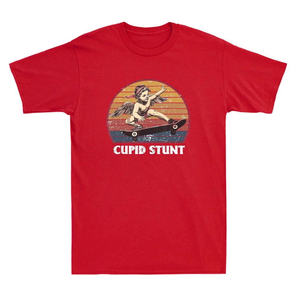 Men s Vintage Cupid Stunt Funny Meme T Shirt Women Streetwear Cotton Oversized Tee Loose Unisex  Short Sleeve Loose Tops Trendy 4XL