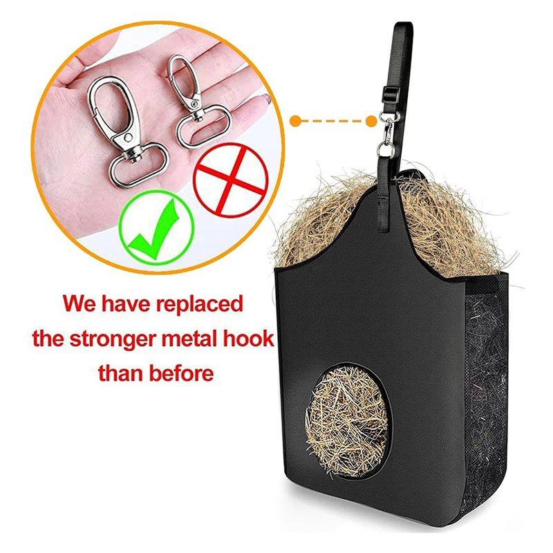 ABKP-Goat Hay Bag Nylon Cloth Slow Feed With Adjustable Strap