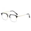 New Fashion Unisex Square Plain Glasses for Men Women Metal Frame Glasses Double beams Eyeglasses Gentle Black Ordinary Glasses