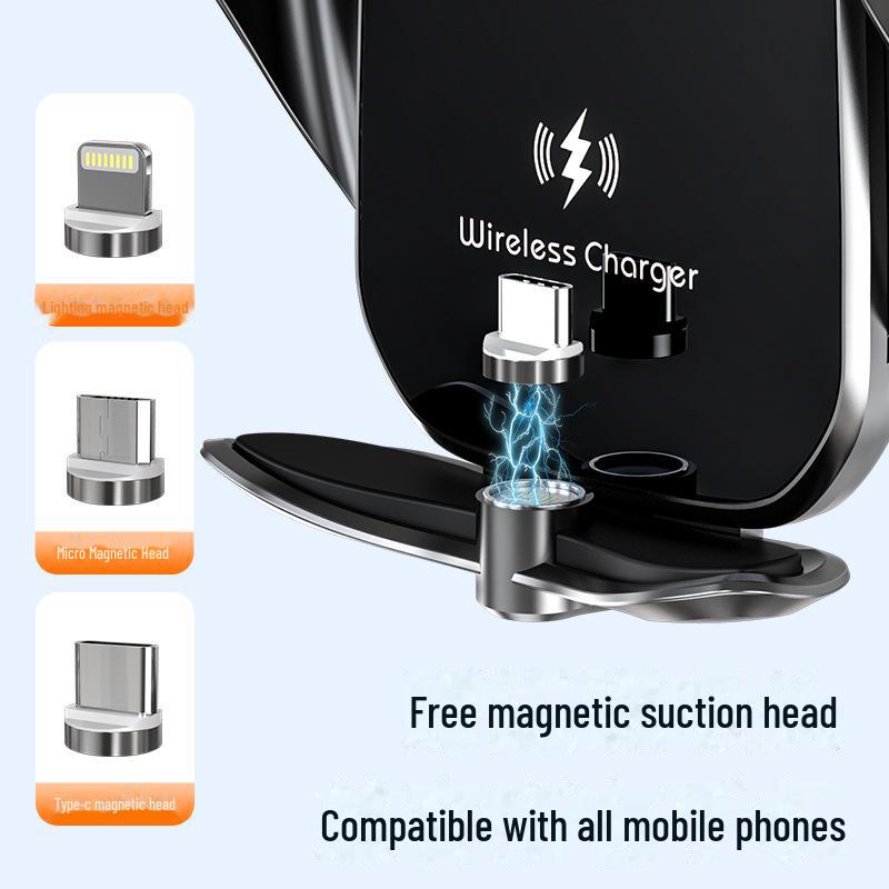 

Автомобильный держатель для телефона с функцией беспроводной быстрой зарядки мощностью 40 Вт - крепление на вентиляционную решетку Manual Lock Phone Holder