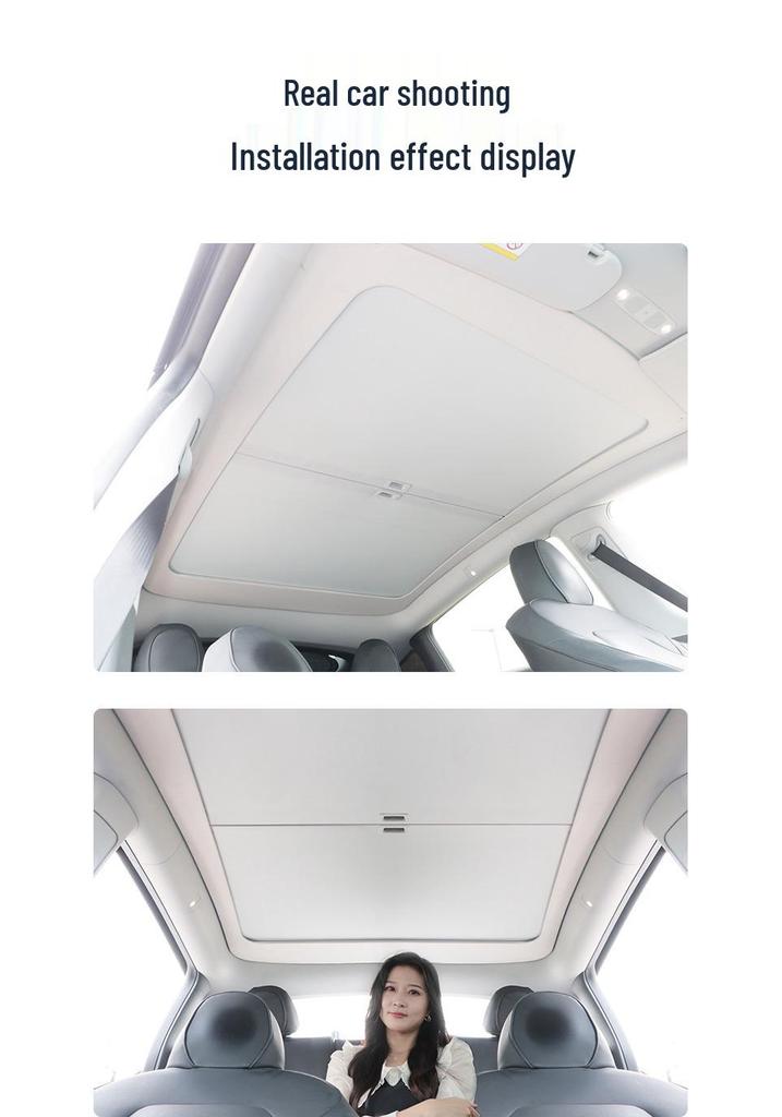 Parasole per Tesla Model Y/3: Accessorio Tetto Retrattile Protezione Solare e Isolamento Termico