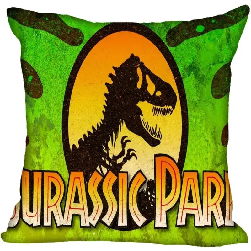 Custom Jurassic Park Logo Square Pillowcase Custom Zippered Pillow Cover Case 45x45cm(One Side)
