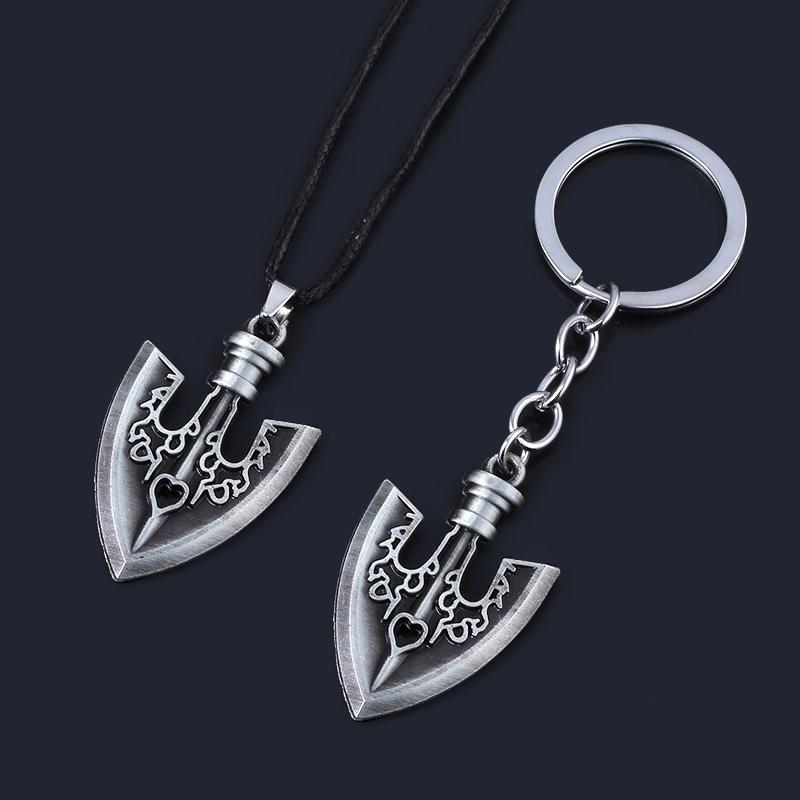 Anime JOJOS BIZARRE ADVENTURE Keychain Kujo Jotaro Arrow Metal Pendant Chain Choker Keychain Charm Gifts Cosplay Jewelry