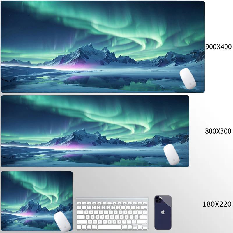 Scenery Sky Mouse Pad Anti-Slip Rubber Gaming Blue Carpet Large Natural Rubber Desk Mat Thick Seam Edge for Office
