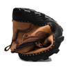 Men Boots Autumn Winter New Handmade High-top Casual Shoes Outdoor Non-slip Hiking Men Shoes Zipper Ankle Boots Plus Size 38-48