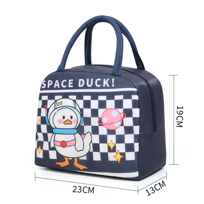 3D Cartoon Insulated Bento Lunch Bag with Thickened Aluminum Foil