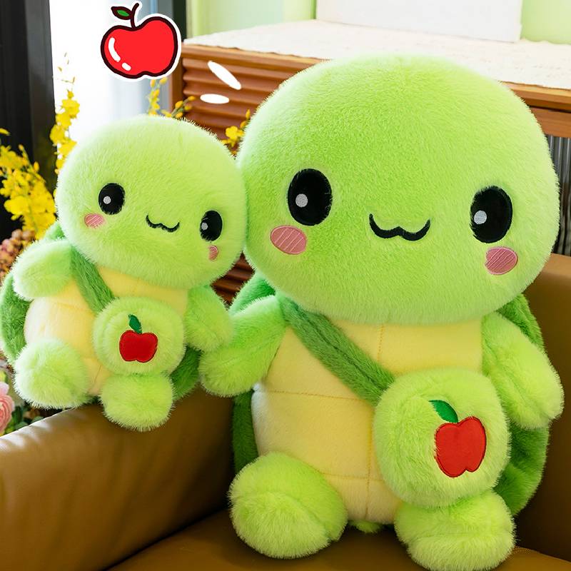 Plush Tortoise Toys Satchel Apple Fill Doll Cartoon Animals Xmas Gifts Toys