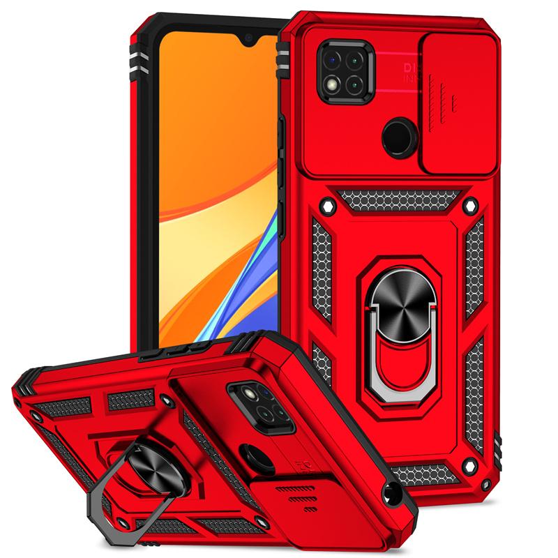 For Redmi 9C Case Shockproof Armor Magnetic Car Holder Ring Phone Case For Xiaomi Redmi 9C 9 C Redmi9C Camera Protect Back Cover