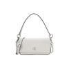 /Solid Color Letter Logo Logo Hardware Buckle Flap, Synthetic Leather, Envelope Bag, Hand-held Shoulder Bag, Women's Ivory White