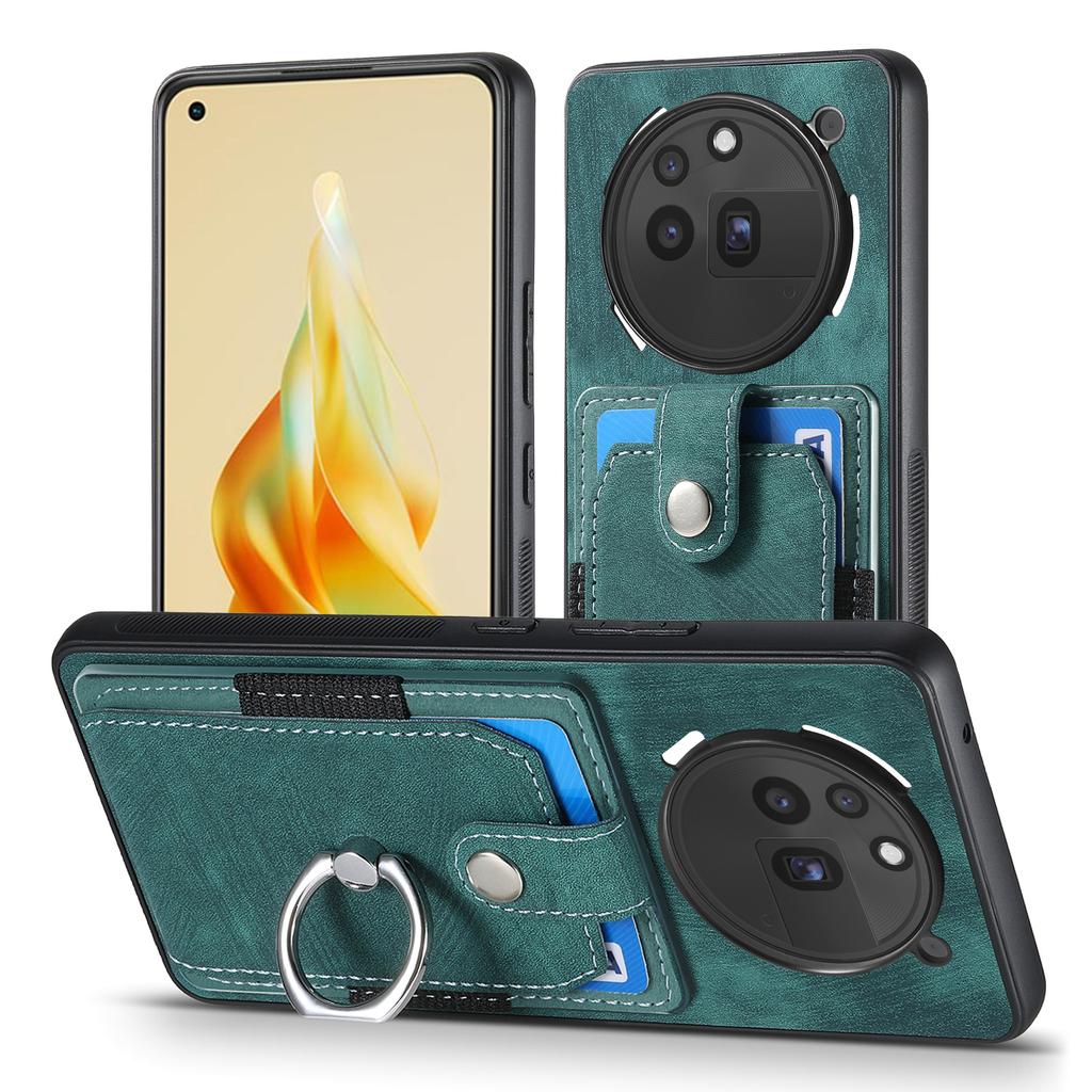 For Nothing Phone (3a) Pro Phone Case Leather Back Cover with Card Slots Kickstand