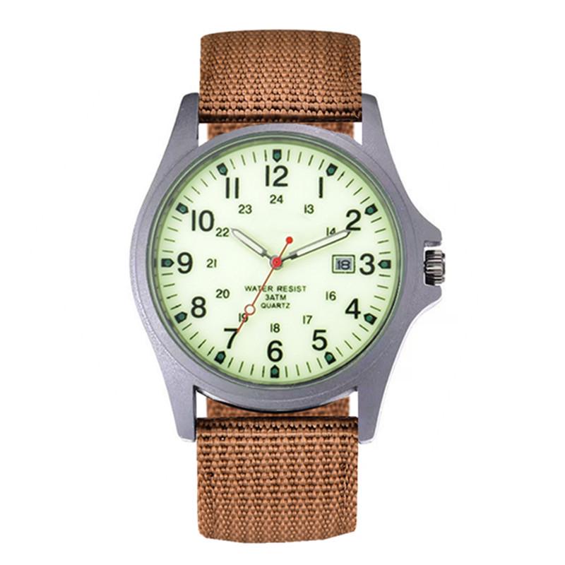 Men's Casual Nylon Band Quartz Sports Watch with Date Function