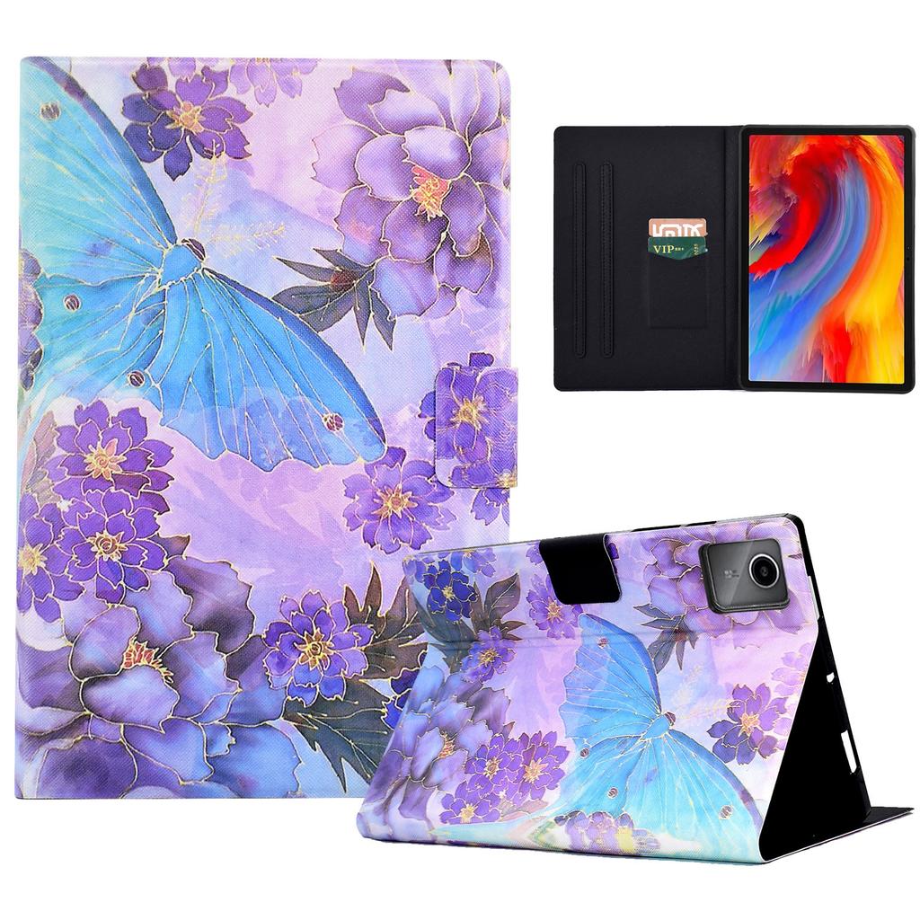A2 Für Lenovo Tab M11/Xiaoxin Pad 11 2024 Lederhülle Musterbedruckt Kartenfächer Tablet-Abdeckung