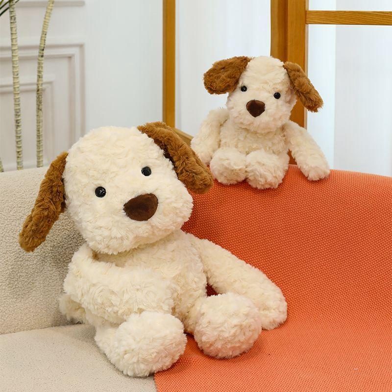 30cm Cute and Pitiful Puppy Plush Toy Super Soft Brown Ears Soothing Pillow Puppy Doll Birthday and Festival Gift for Child