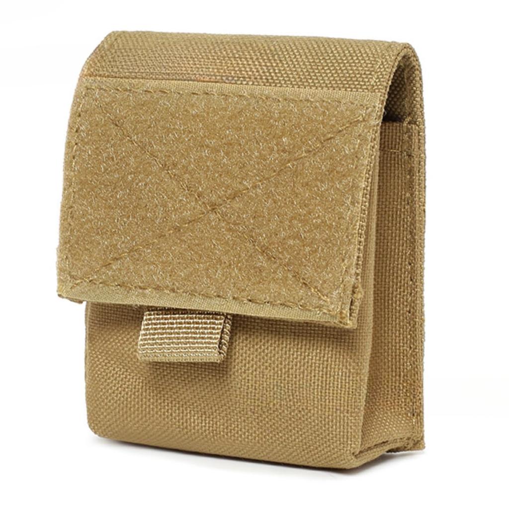 TUISKU Cigarette Holds Cigarettes and Waist Military Tactical Molle Belt Loop Case, Lighters, Pouch, (Beige)