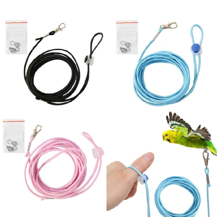 Outdoor Bird Safety Tether For Parrots Training Rope 3Meter Long Adjustable Pet Bird Leash with Removable Ankle Rings