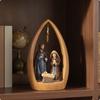 Resin Nativity Set with Holy Family Figures Detailed for Entryway