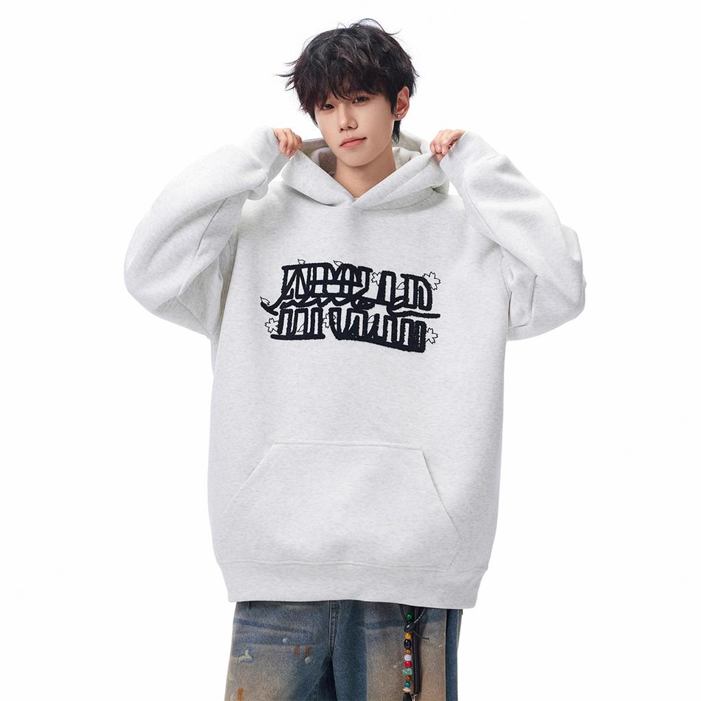 Wool Letter Hooded Sweater Boys Winter New Joker Casual Hooded Hooded Coat