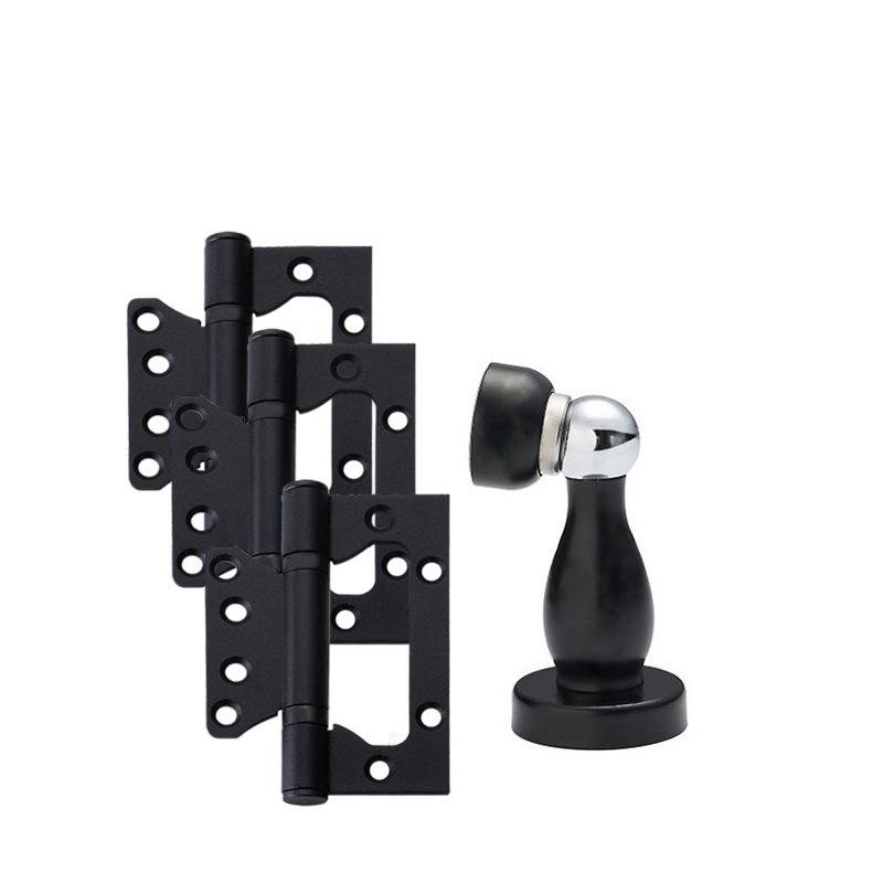 Aluminum Alloy Indoor Door Lock Wood Grain Handle Bedroom Silent Lock Safety Magnetic Lock Universal Split Locks Door Hardware