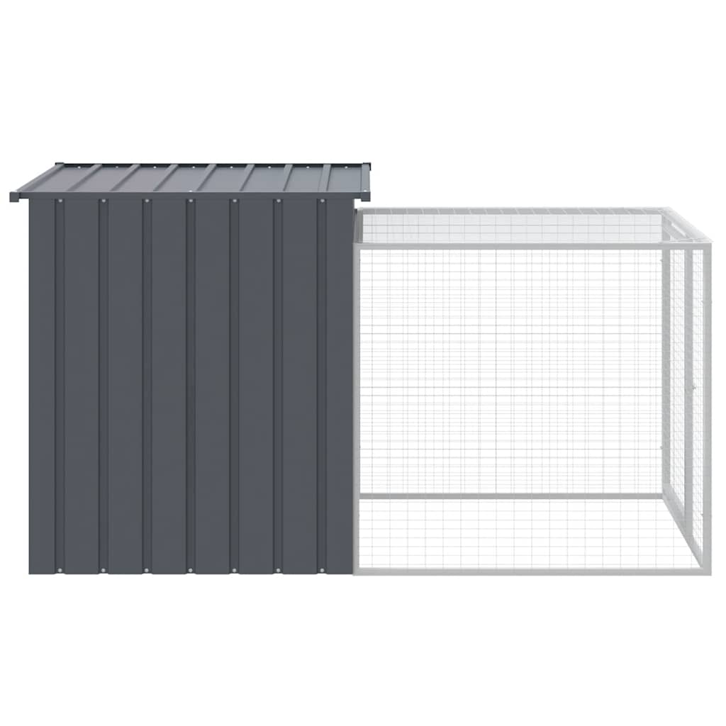 Vidaxl Gallinero con Parque, Antracita, 110X201X110 Cm, Acero