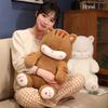 Cute White Cat Plush Toy Stuffed Cat Soft Doll Toys Christmas Birthday Gift