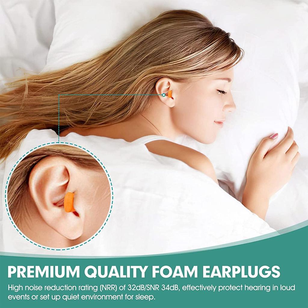 Disposable Earplugs for Complete Sound Individually for Restful Noise One Size Fits Most 400-Pack (200 Pairs) Sleeping, Blocking, Wrapped, Sleep,