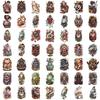 50 Transparent Cartoon Japanese Tattoo Art Sticker Pack Waterproof Transparent PET Hand Account Decorative Guitar Notebook
