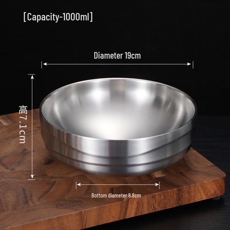 Korean Style Stainless Steel Double-Layer Wavy Bowl