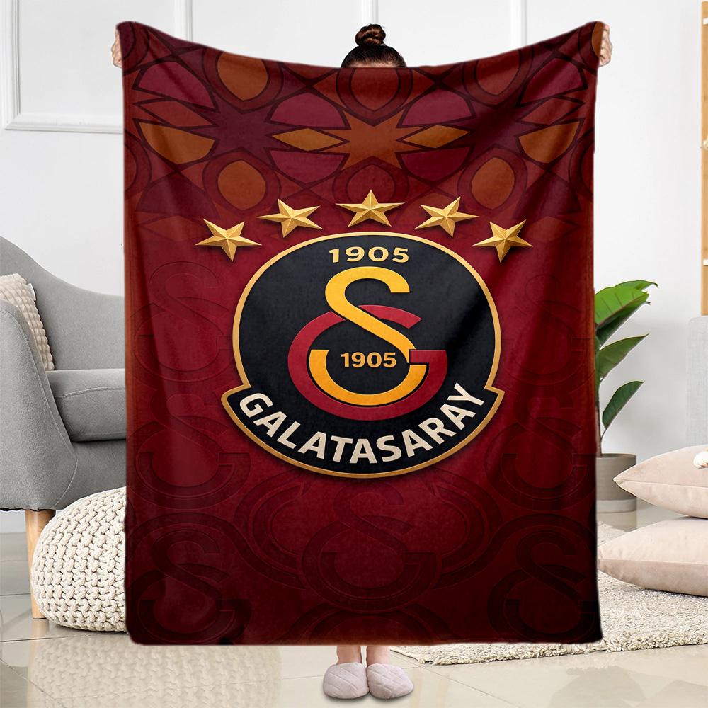 Galatasaray 144 Blanket Ultra-Soft Great for Livingroom Picnics Bedding for All Occasions Playful Design Perfect Gift for Relatives and Friends