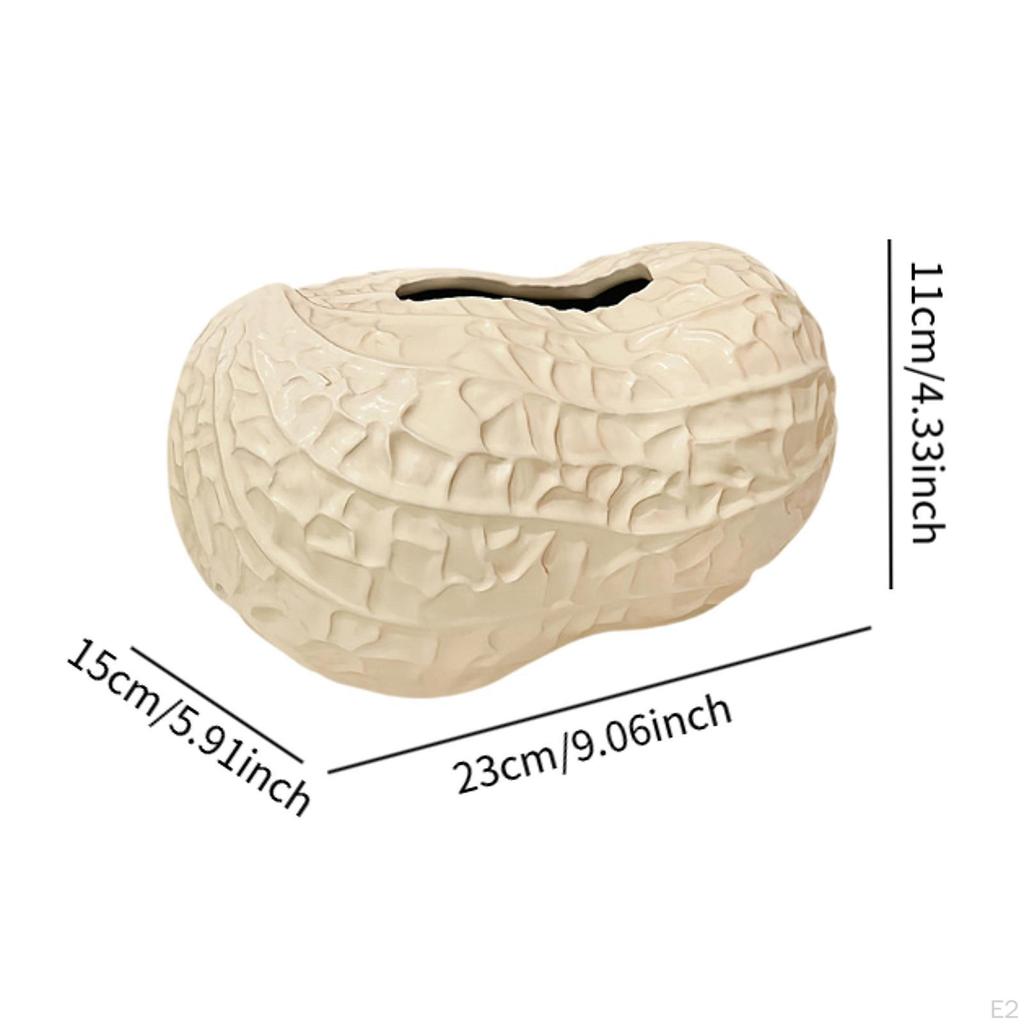 Ceramic Tissue Box Paper Holder Peanut Shape Multifunctional Home Ornaments Crafts Modern