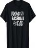 T-shirt Cadeau Cool Papa Joueur de Baseball, T-shirt Fier Papa de Baseball