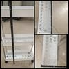 Triple-layer metal frame ultra-thin mobile storage cart