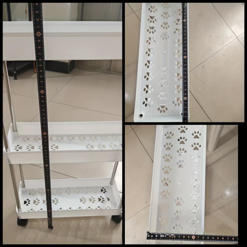 Triple-layer metal frame ultra-thin mobile storage cart