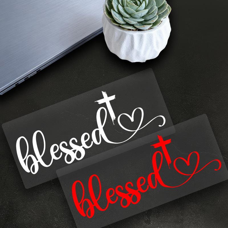 1pc Cross Blessed Motorcycle Stickers Waterproof for Motorcycle Fuel Tank Fairing Tailbox Car Body Scooter Universal Vinyl Decal