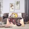 Aggretsuko Flannel Blanket Winter  Super Warm Bedding Throws for Kids Adult Living Room Comfortable Bedspread Sofa Bed Cover