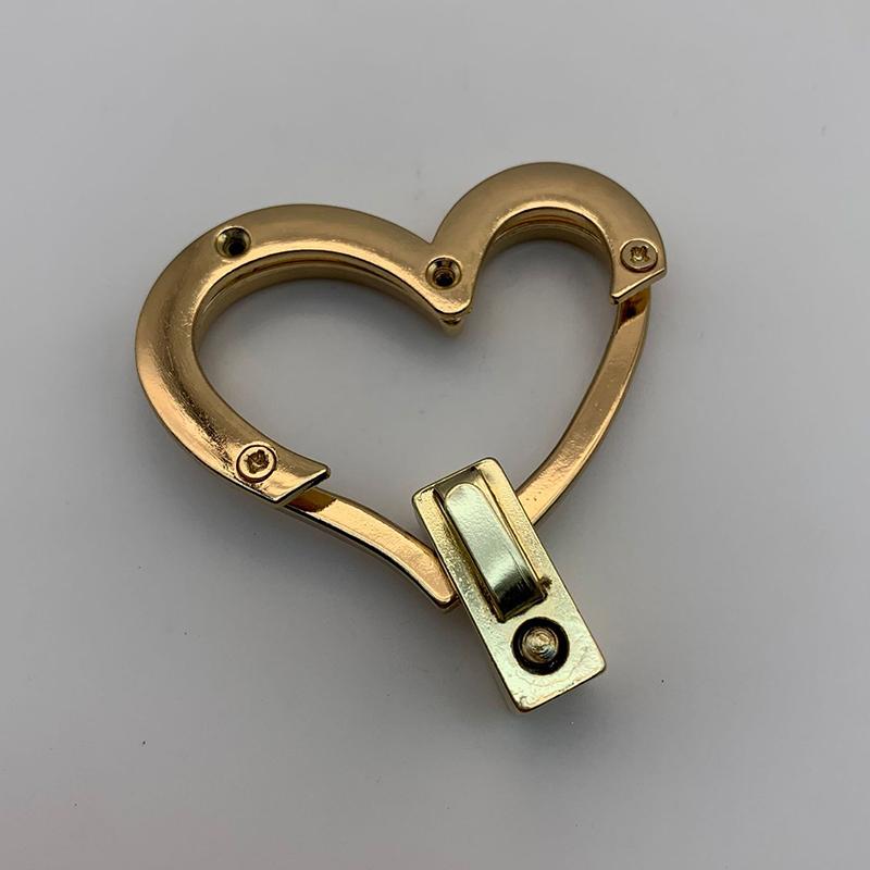 1Pc Heart Shape Bag Lock Clasp Metal Turn Lock Buckles For Diy Handbag Shoulder Bag Purse Handbag Hardware Bag Accessories