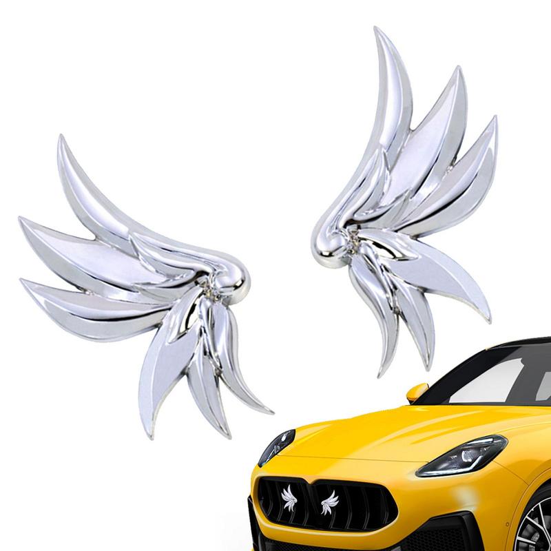 3D Angel Wings Auto Decals 3D Car Stickers Exterior Car Accessories Zinc Alloy Auto Decorations 3D Badge Emblem Sticker For Car