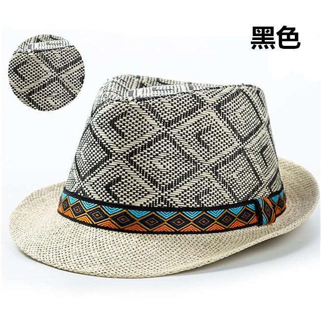 New Spring and Summer Men's Straw Top Hat Short Along the Tide Fashion British Jazz Sunshade Sun Protection Beach Hat Gentleman Versatile