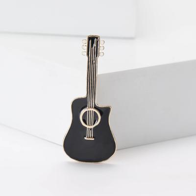 Fashion Creative Alloy Enamel Guitar Styling Brooch Simple Trend Men'S And Women'S Clothing Corsage Jewelry Pin